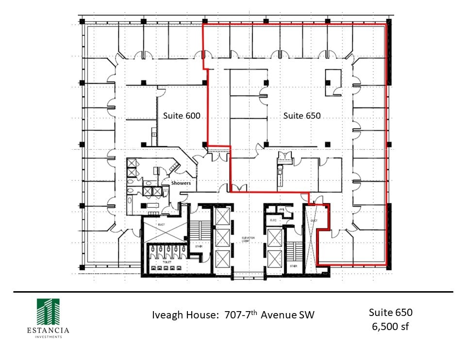 707 7th Ave SW, Calgary, AB à louer Plan d’étage– Image 1 sur 4