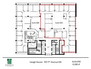 707 7th Ave SW, Calgary, AB à louer Plan d’étage– Image 1 sur 4