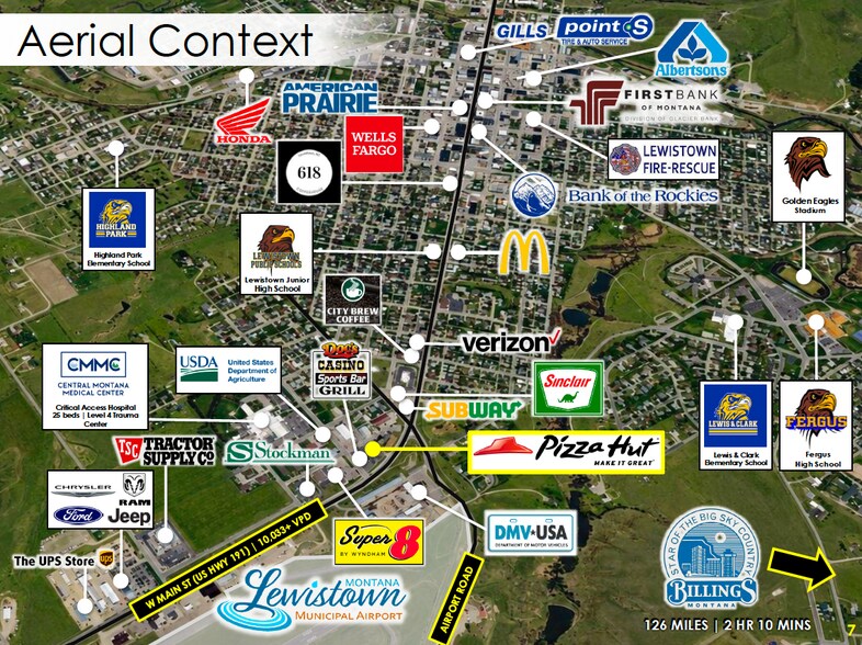 1640 W Main St, Lewistown, MT à vendre - Aérien – Image 2 sur 5