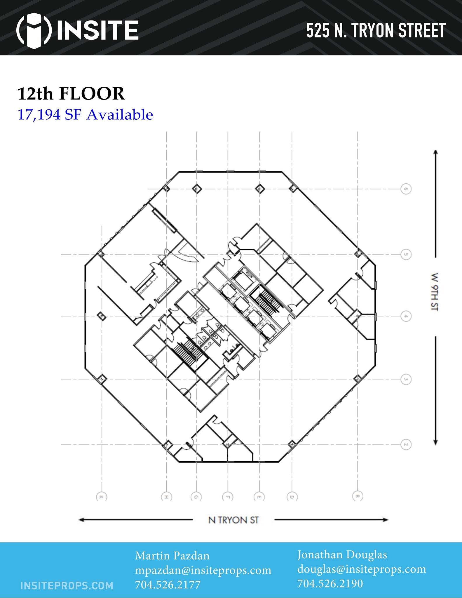 525 N Tryon St, Charlotte, NC à louer Plan de site– Image 1 sur 1