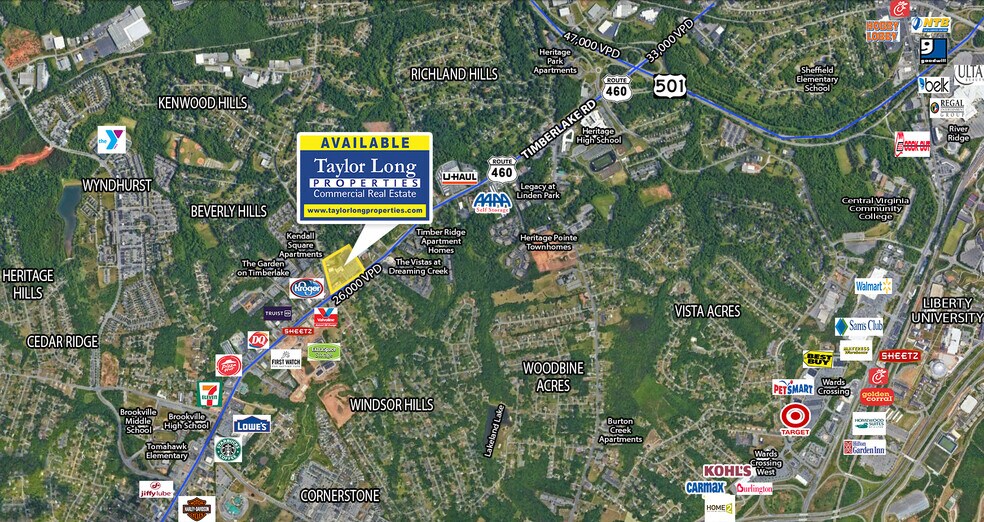 Timberlake Rd, Lynchburg, VA à louer - Aérien – Image 2 sur 2