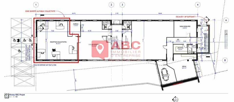 Bureau dans Mauguio à louer - Plan d’étage – Image 2 sur 5
