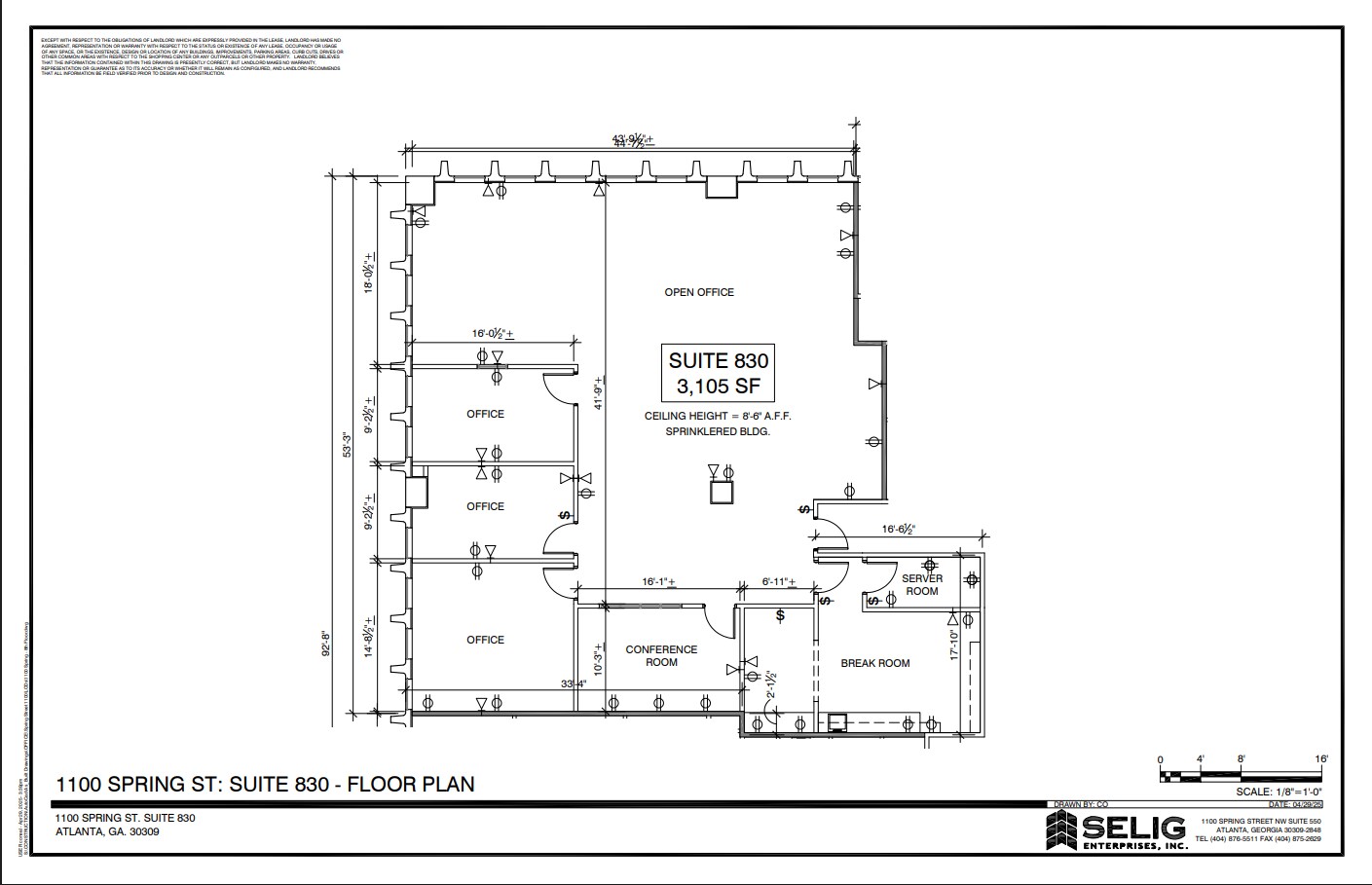 1100 Spring St NW, Atlanta, GA à louer Plan d’étage– Image 1 sur 1
