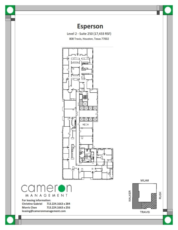 808 Travis St, Houston, TX à louer Plan d’étage– Image 1 sur 1