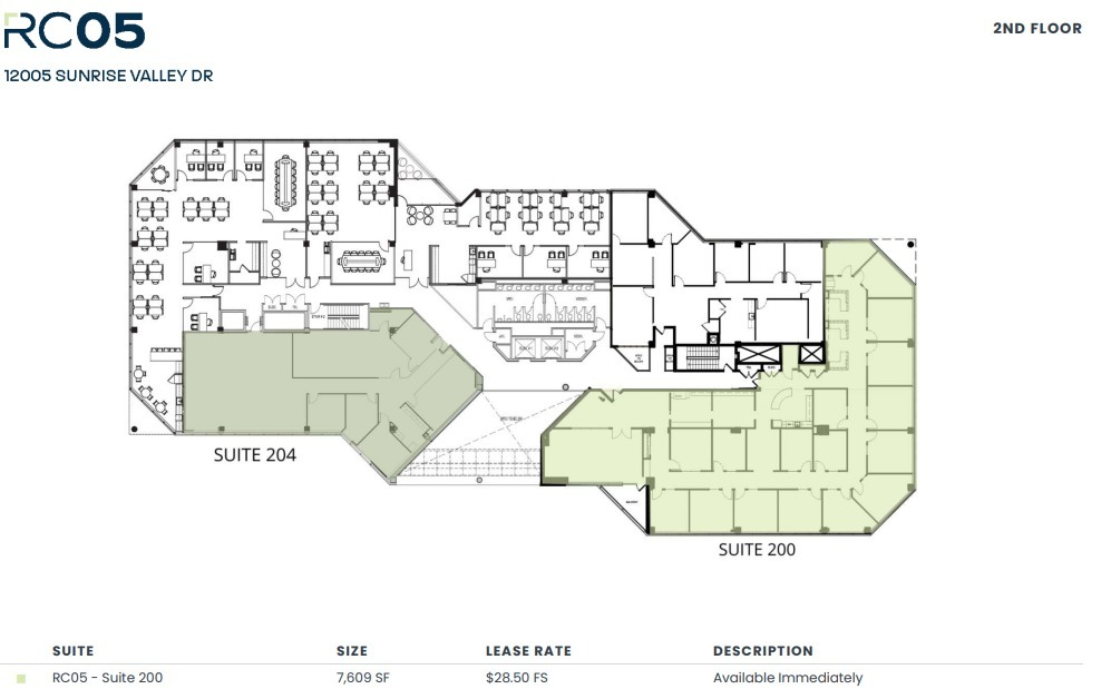 12001 Sunrise Valley Dr, Reston, VA à louer Plan d’étage– Image 1 sur 1