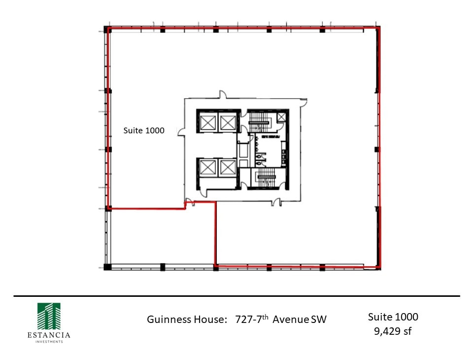 727 7th Ave SW, Calgary, AB à louer Plan d’étage– Image 1 sur 1