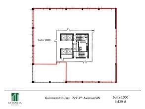 727 7th Ave SW, Calgary, AB à louer Plan d’étage– Image 1 sur 1