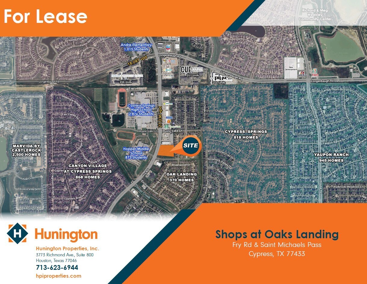 Fry Rd & Saint Michaels Pass, Cypress, TX à louer Photo principale– Image 1 sur 2