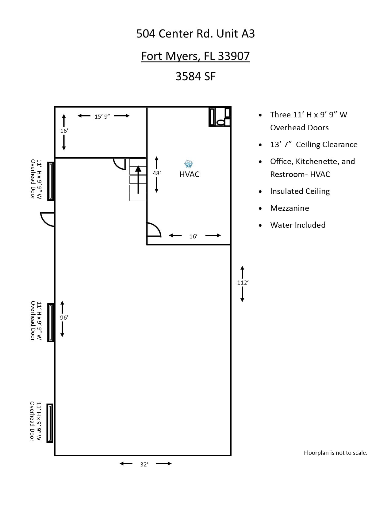 504 Center Rd, Fort Myers, FL à louer Plan d’étage– Image 1 sur 8