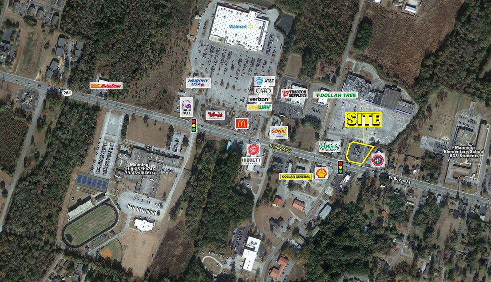 483 W Boyce St, Manning, SC à vendre - Aérien – Image 2 sur 3