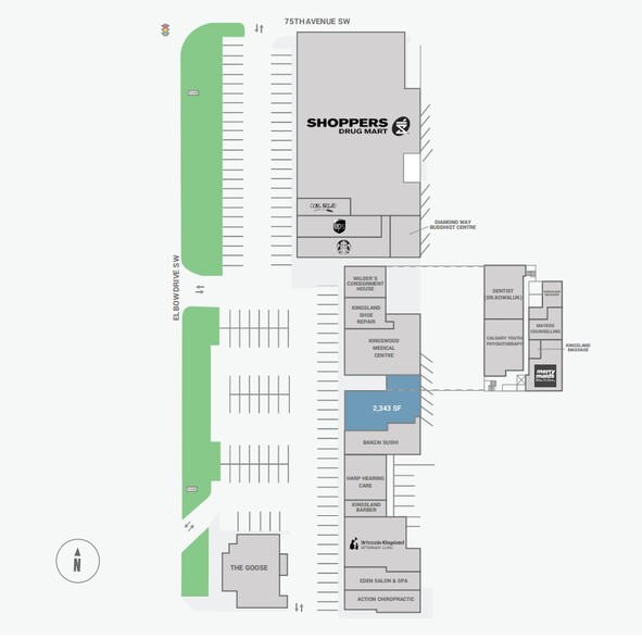 7606 Elbow Dr SW, Calgary, AB à louer - Plan de site – Image 1 sur 5
