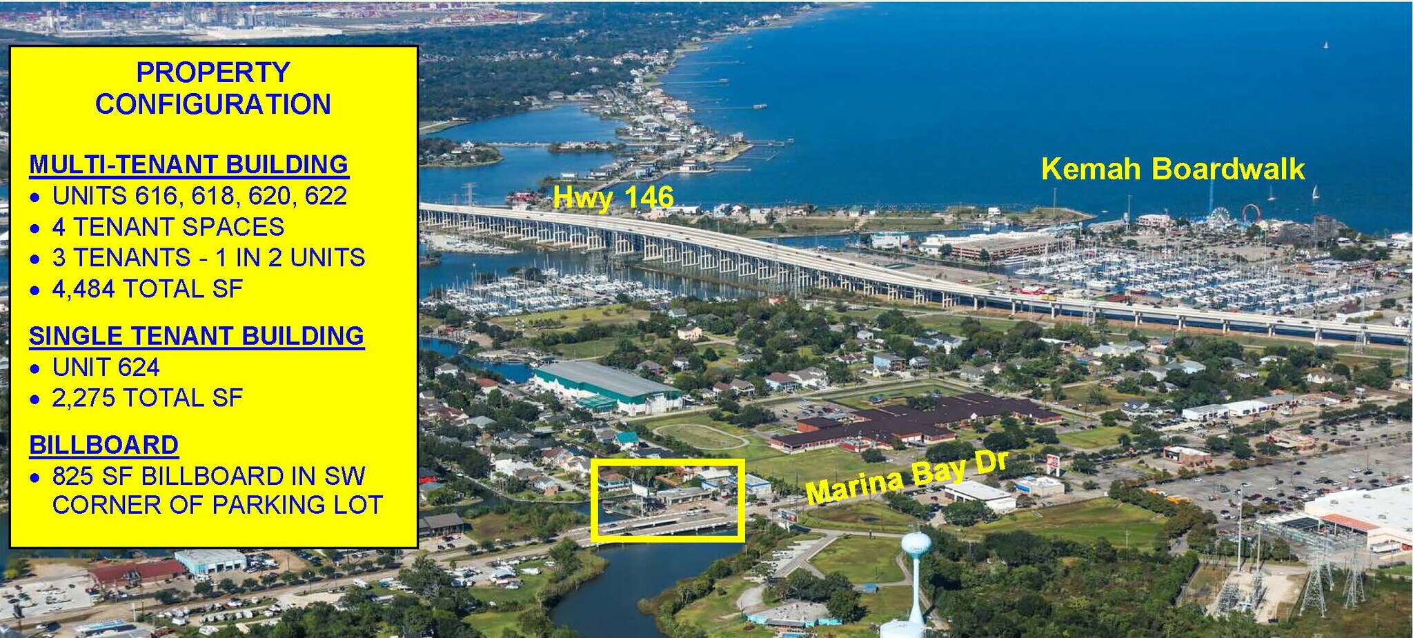 616-624 Marina Bay Dr, Kemah, TX à vendre Photo principale– Image 1 sur 24