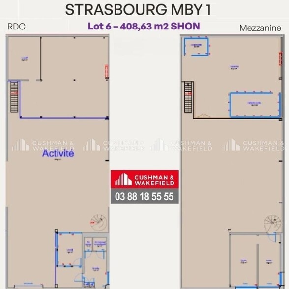 Local d’activités dans Strasbourg à louer - Plan d’étage – Image 3 sur 3