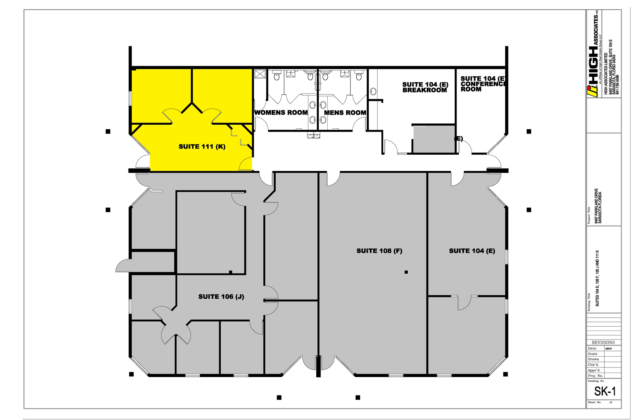 6497 Parkland Dr, Sarasota, FL à louer Plan d’étage– Image 1 sur 1