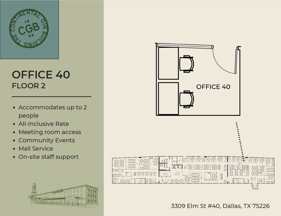 3309 Elm St, Dallas, TX à louer Plan d’étage type– Image 1 sur 1