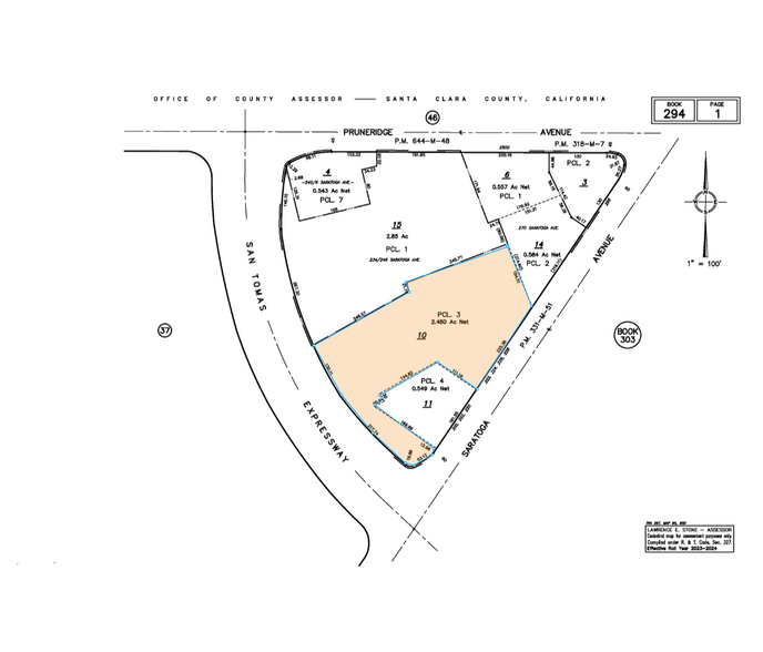 222 Saratoga Ave, Santa Clara, CA à vendre - Plan cadastral – Image 2 sur 2