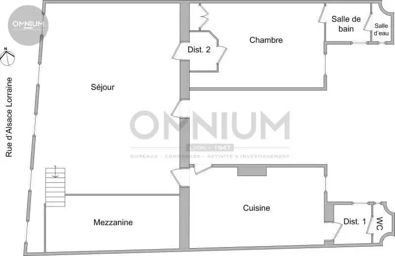 Bureau dans Lyon à louer Plan d’étage type– Image 1 sur 1