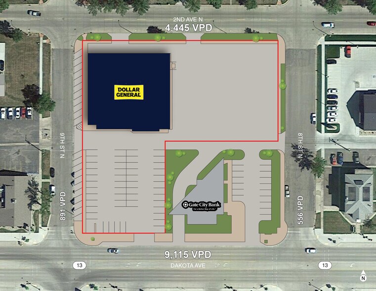 824 Dakota Ave, Wahpeton, ND à vendre - Plan de site – Image 2 sur 5