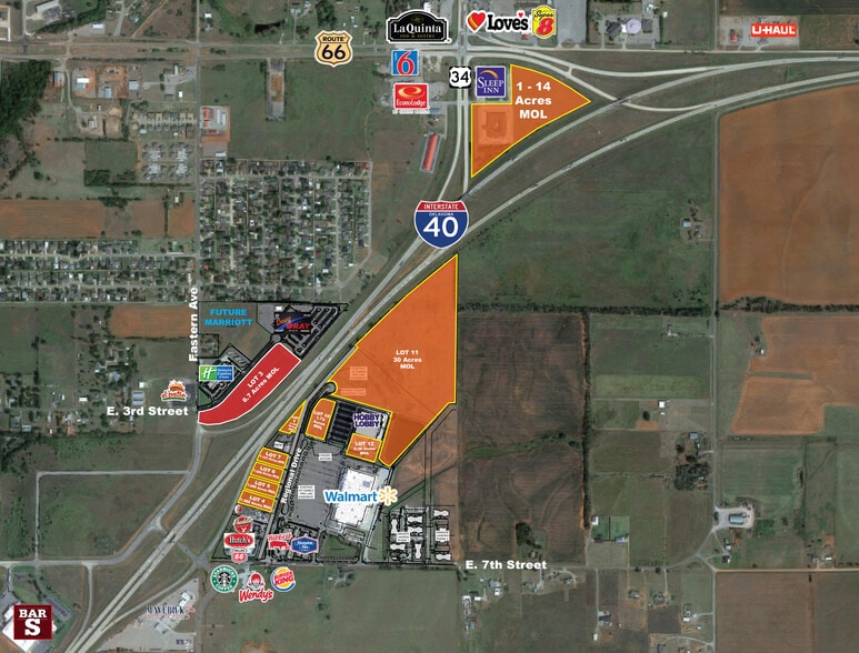 2100 E. 3rd st, Elk City, OK à vendre - Aérien – Image 2 sur 2
