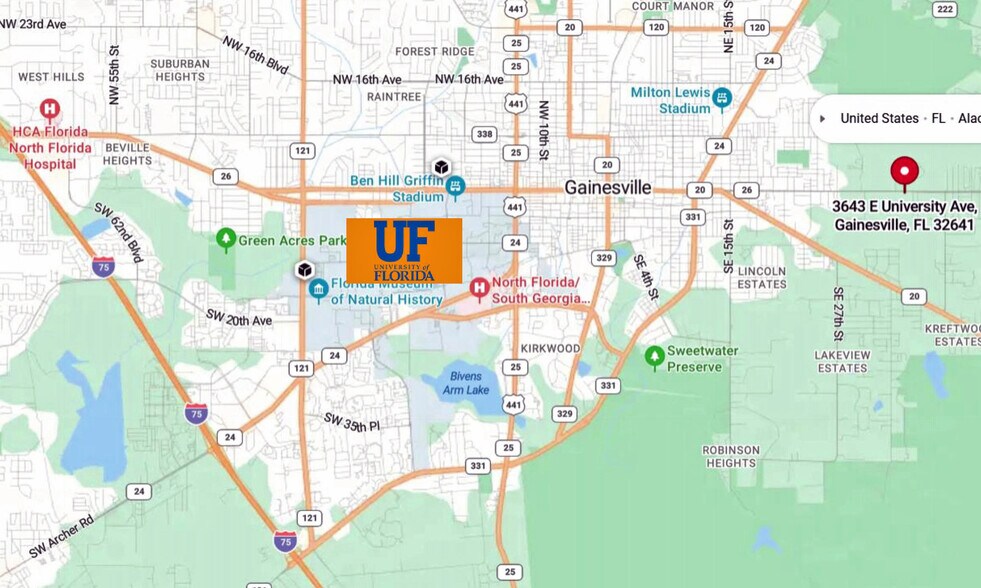 3643 E University Ave, Gainesville, FL à vendre - Photo de l’immeuble – Image 2 sur 2