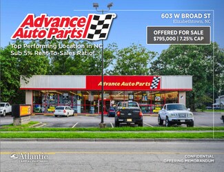 Plus de détails pour 603 W Broad St, Elizabethtown, NC - Local commercial à vendre