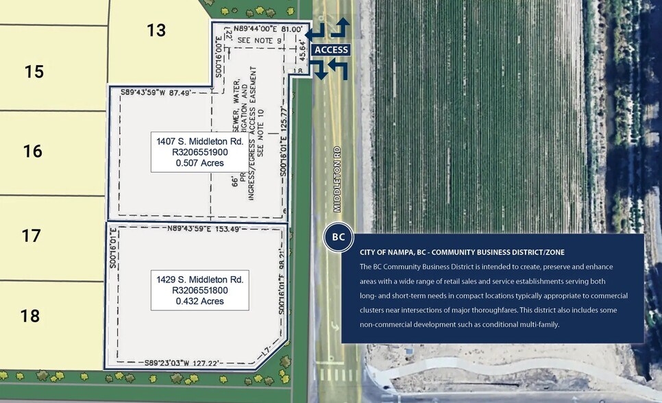 Iowa Ave, Nampa, ID à vendre - Plan de site – Image 2 sur 5