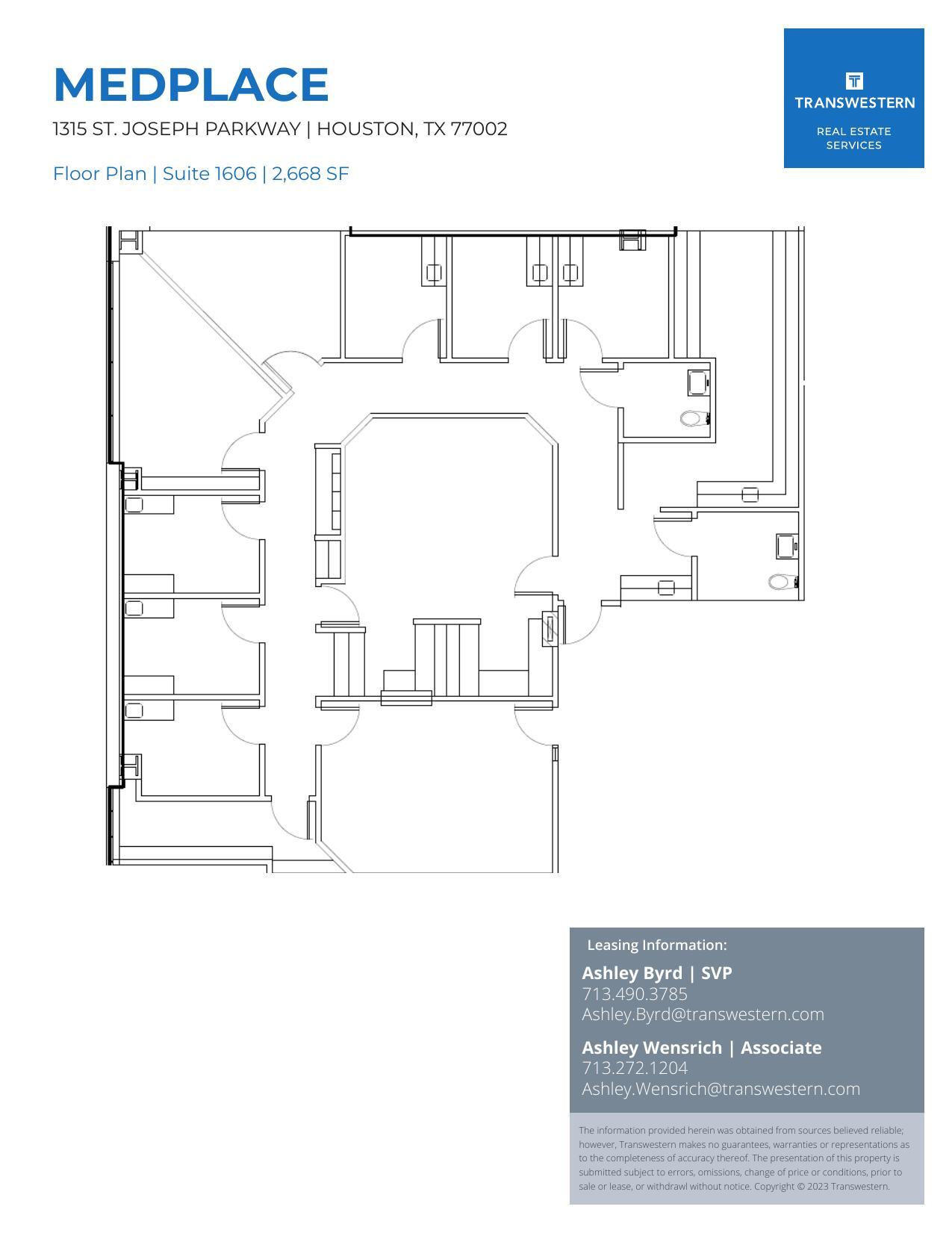 1315 St Joseph Pky, Houston, TX à louer Plan d’étage– Image 1 sur 2
