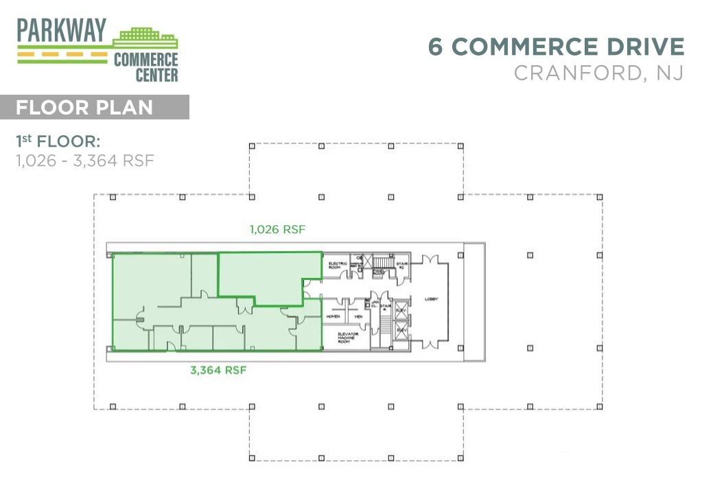 20 Commerce Dr, Cranford, NJ à louer Plan d’étage– Image 1 sur 1