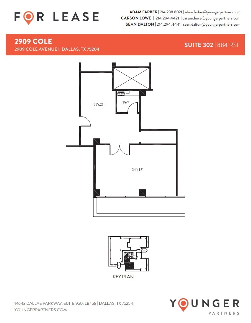 2909 Cole Ave, Dallas, TX à louer Plan d’étage– Image 1 sur 1