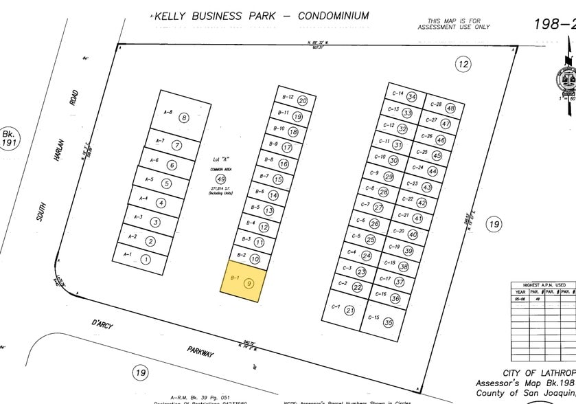 111-135 D'Arcy Pky, Lathrop, CA à vendre - Plan cadastral – Image 2 sur 14