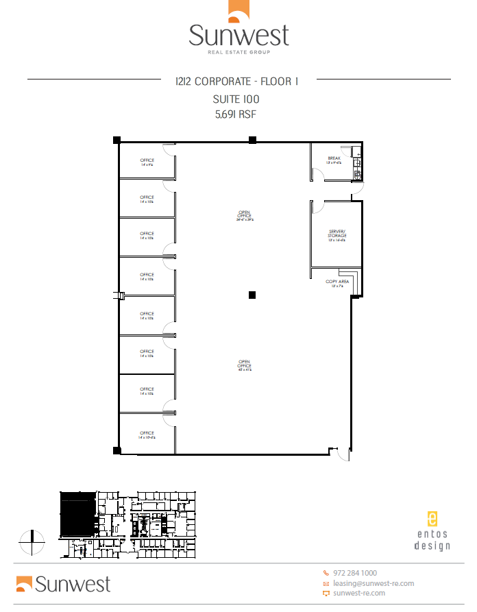 1212 Corporate Dr, Irving, TX à louer Plan d’étage– Image 1 sur 1