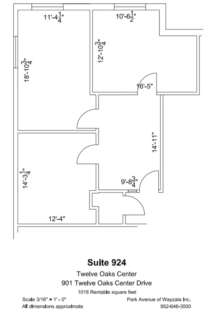 600 Twelve Oaks Center Dr, Wayzata, MN à louer Plan d’étage– Image 1 sur 1
