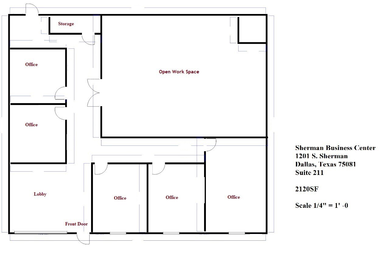 1201 S Sherman St, Richardson, TX à louer Plan d’étage– Image 1 sur 8