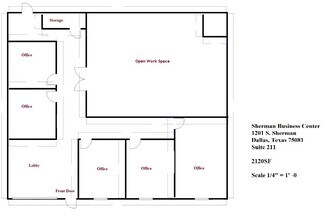 1201 S Sherman St, Richardson, TX à louer Plan d’étage– Image 1 sur 8