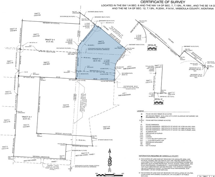 Tract 4-1 W. Broadway st, Missoula, MT à vendre - Plan cadastral – Image 3 sur 4