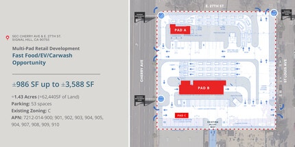 SEC Cherry Ave & E. 27th St., Signal Hill, CA à louer Plan de site– Image 1 sur 1