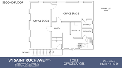 31 Saint Roch Ave, Greenwich, CT à louer Plan d’étage– Image 1 sur 2