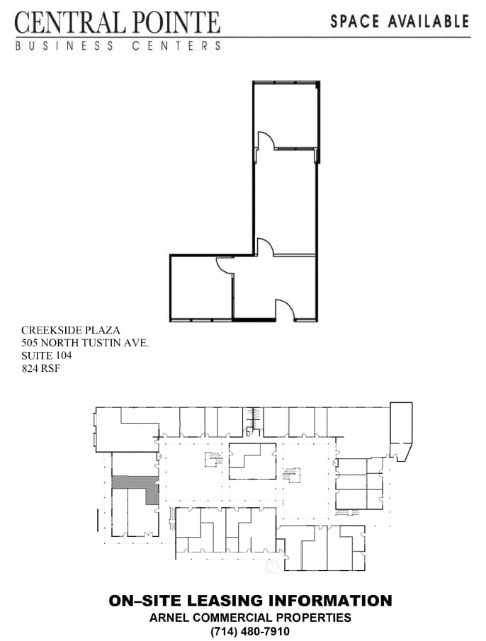 505 N Tustin Ave, Santa Ana, CA à louer Plan d’étage– Image 1 sur 1