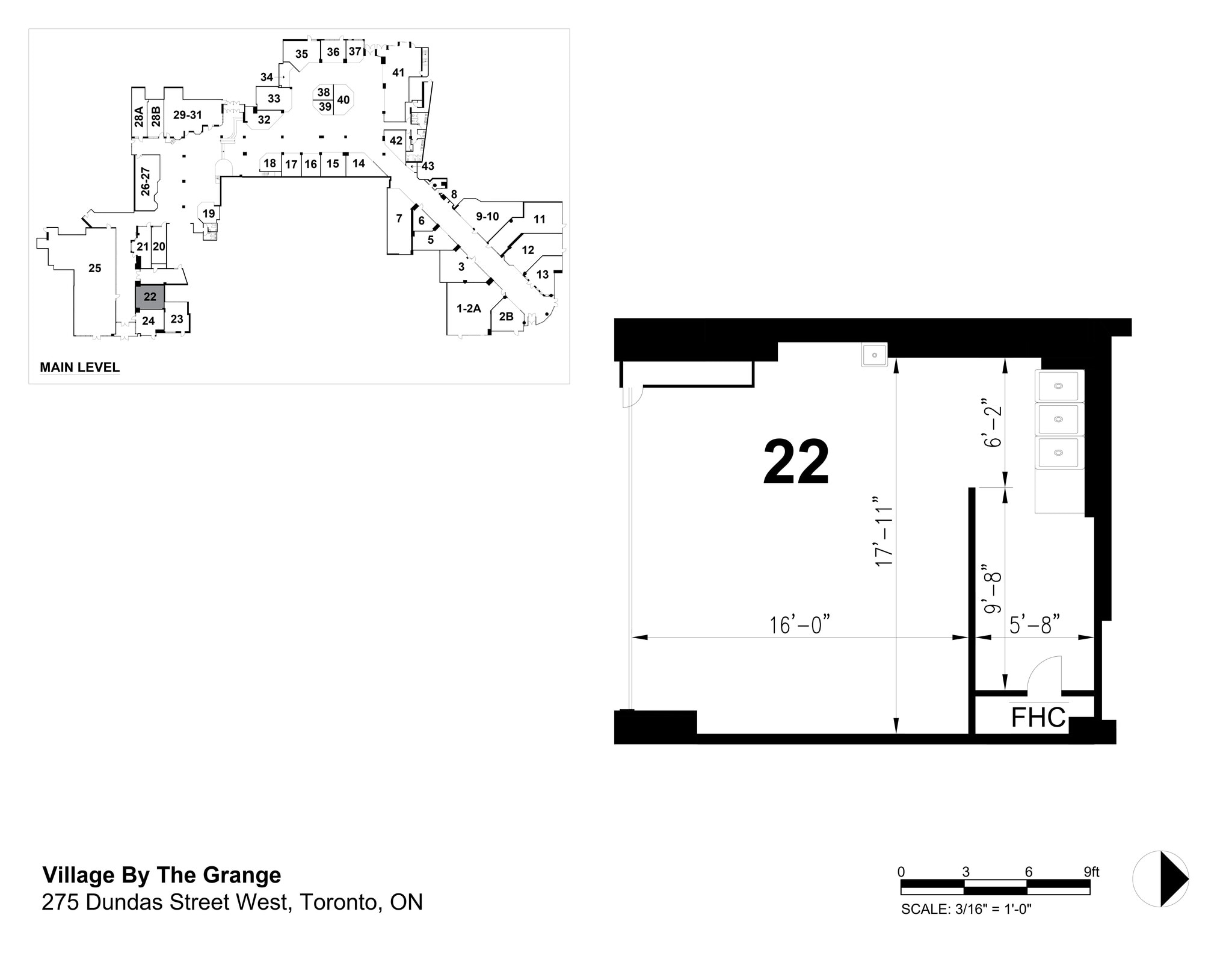 275 Dundas St W, Toronto, ON à louer Plan de site– Image 1 sur 1