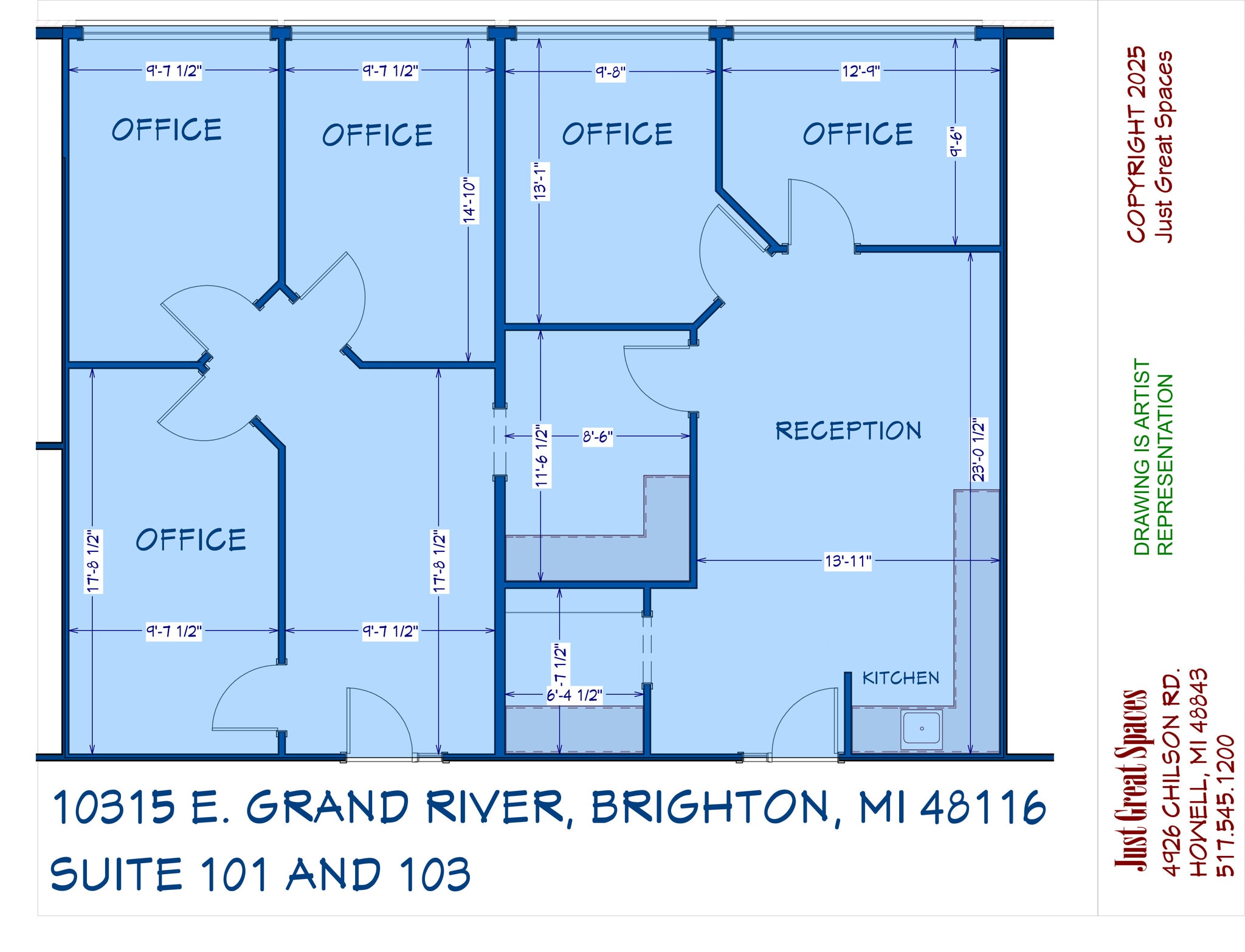 10315 E Grand River Ave, Brighton, MI à louer Plan d’étage– Image 1 sur 10