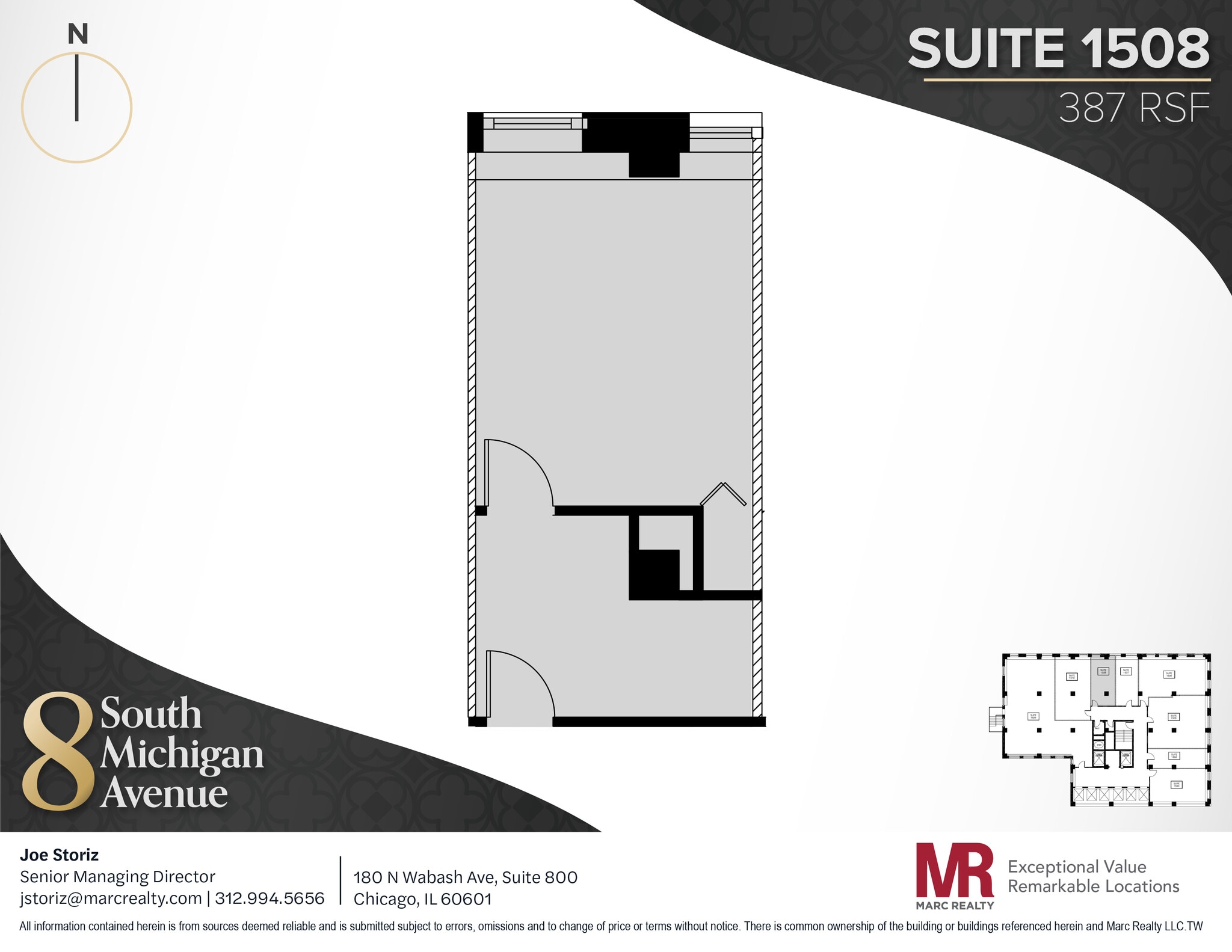 8 S Michigan Ave, Chicago, IL à louer Plan d’étage– Image 1 sur 4