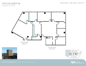 1415 North Loop W, Houston, TX à louer Plan d’étage– Image 2 sur 2