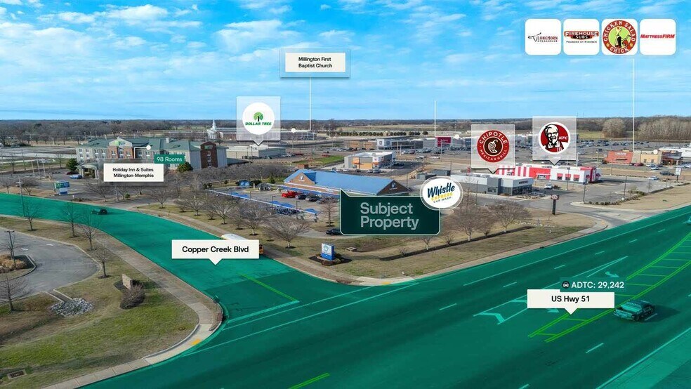 5130 Copper Creek Blvd, Millington, TN à vendre - Aérien – Image 2 sur 3