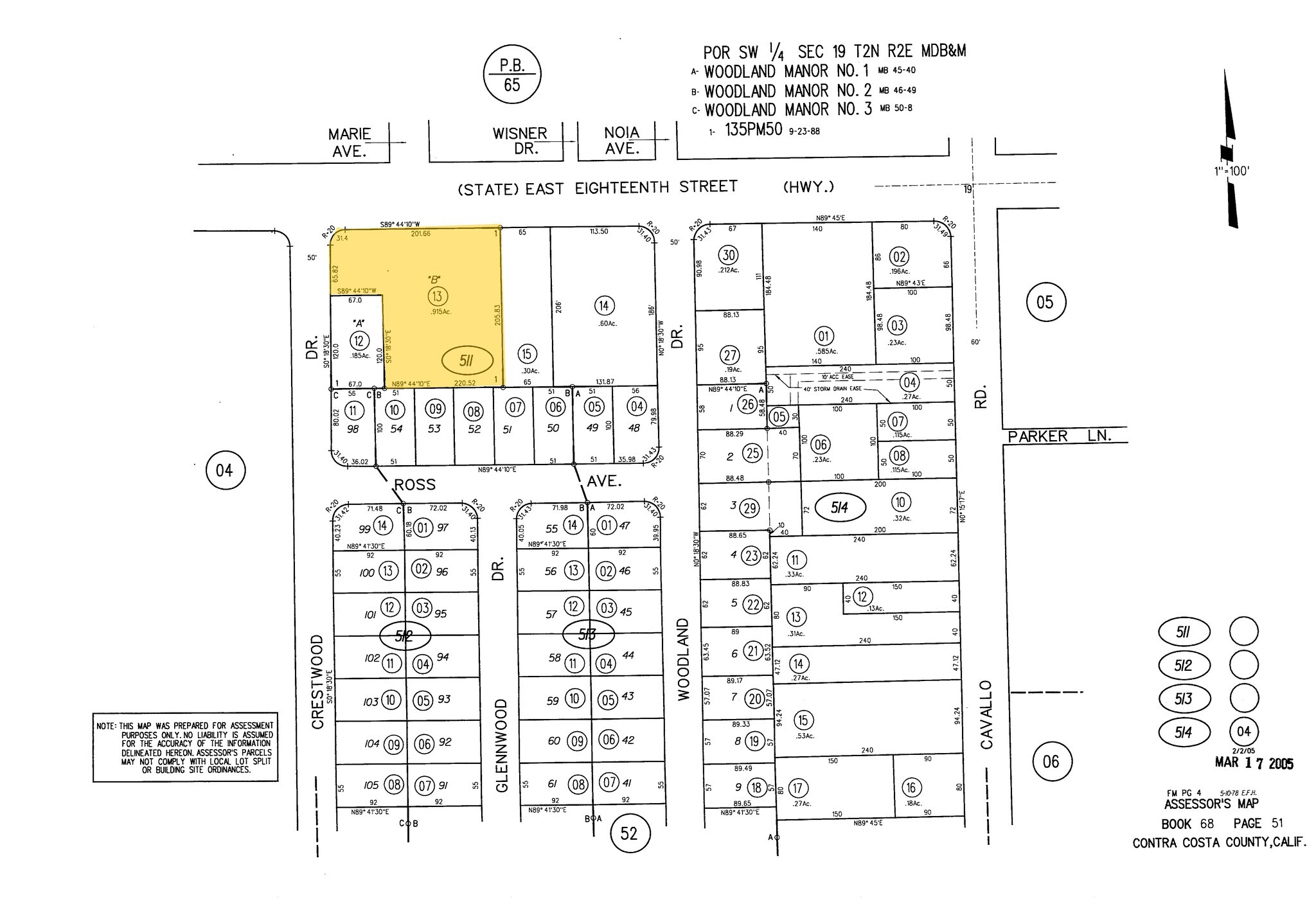 300 E 18th St, Antioch, CA à vendre Plan cadastral– Image 1 sur 3