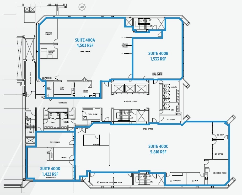 316 W Washington Ave, Madison, WI à louer Plan d’étage– Image 1 sur 1