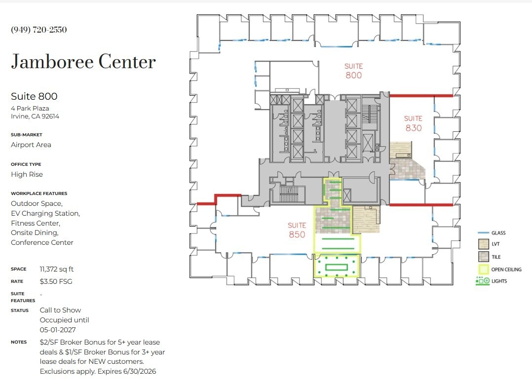 5 Park Plaza, Irvine, CA à louer Plan d’étage– Image 1 sur 1
