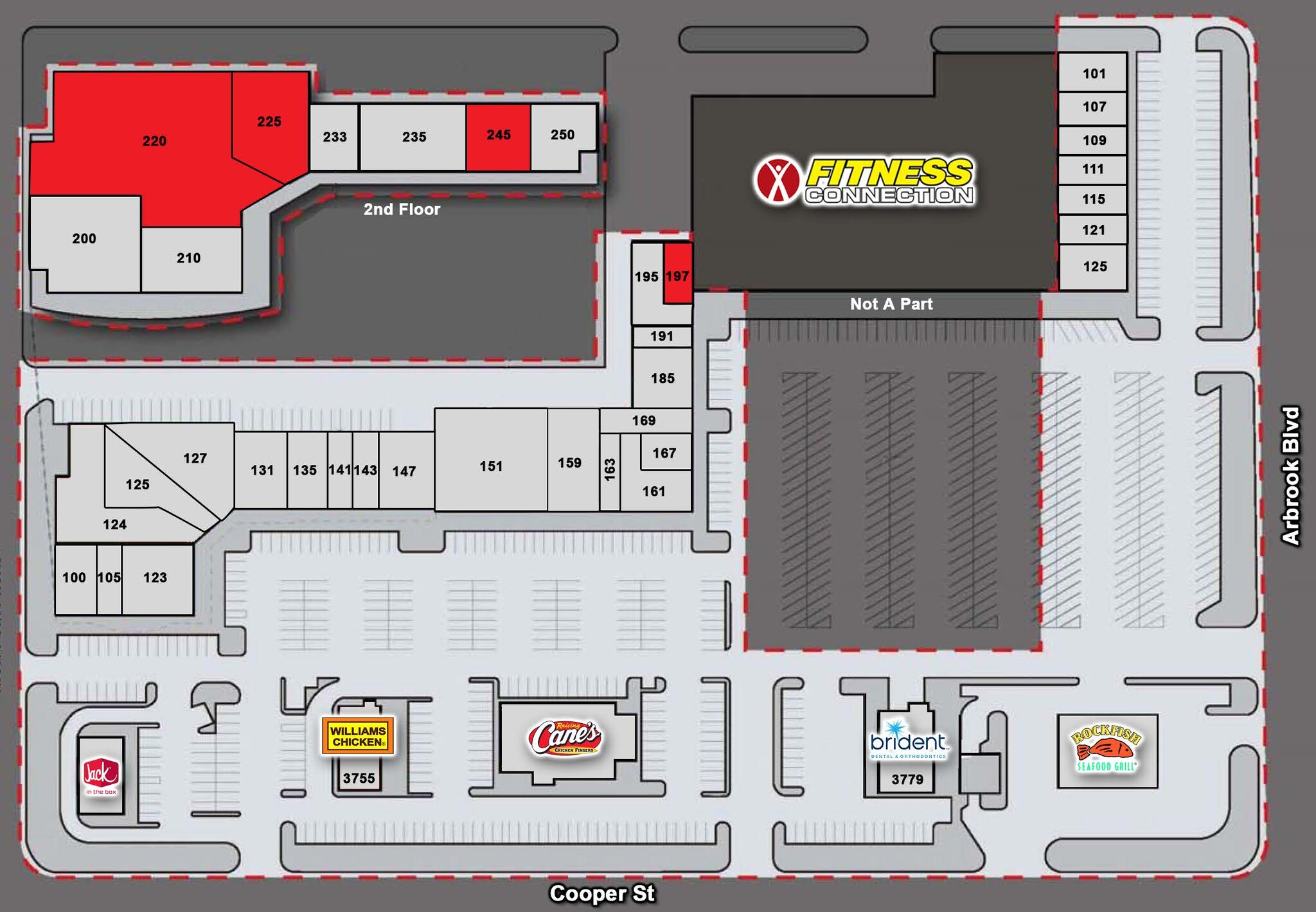 3701-3775 S Cooper St, Arlington, TX à louer Plan de site– Image 1 sur 1