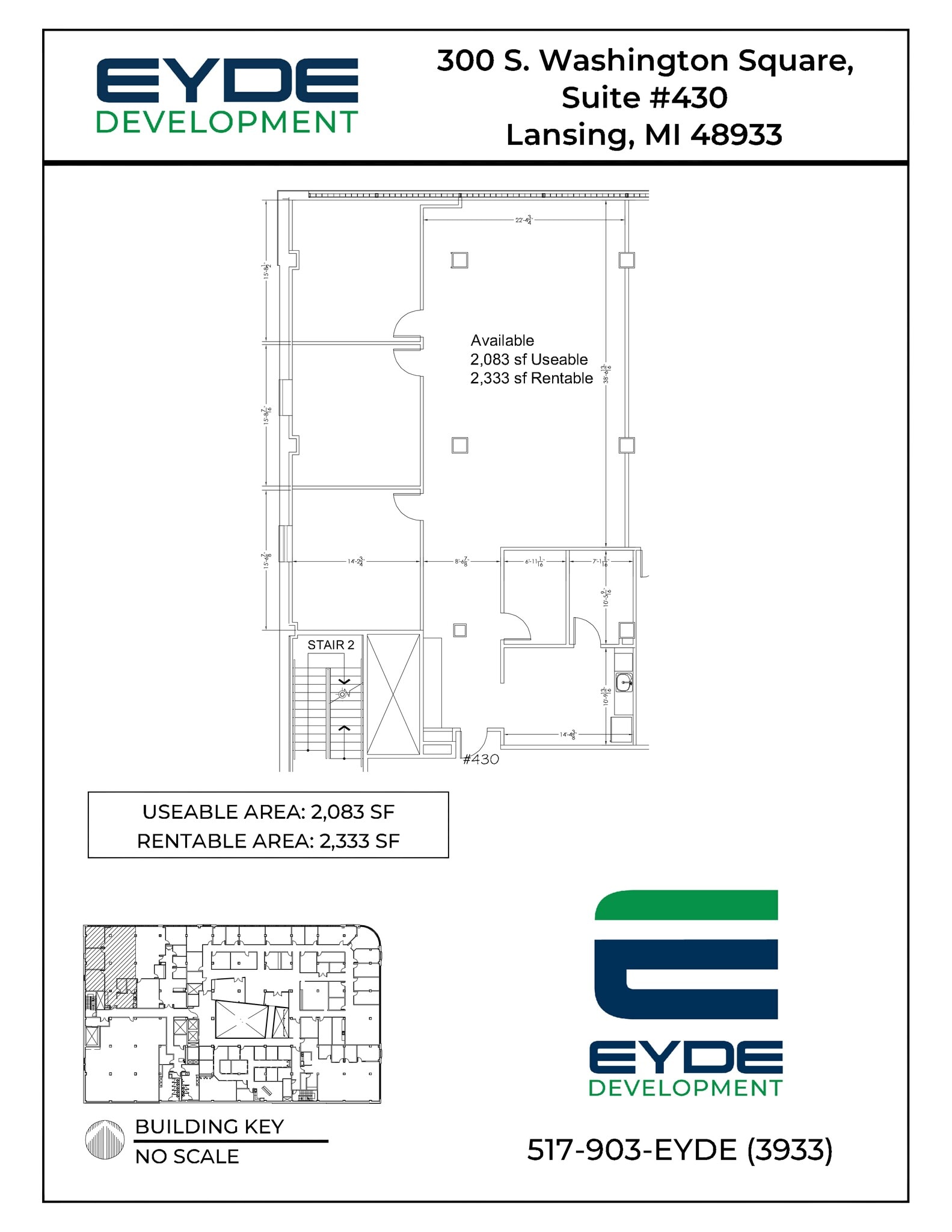 300 S Washington Sq, Lansing, MI à louer Plan de site– Image 1 sur 1