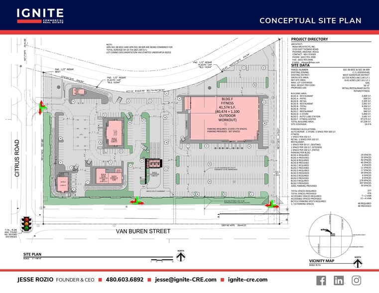 Citrus Rd and Van Buren, Goodyear, AZ à vendre - Plan de site – Image 3 sur 4