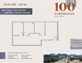 100 Garfield St, Denver, CO à louer Plan d’étage– Image 1 sur 1